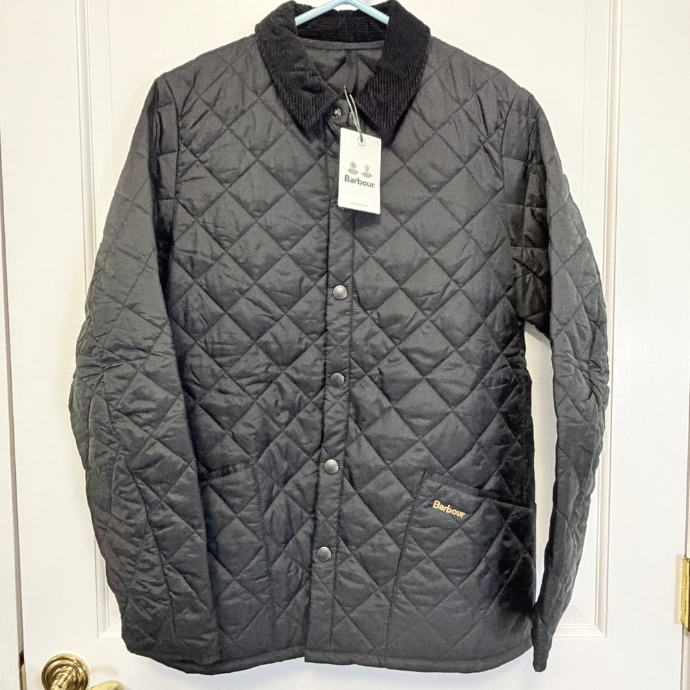 Barbour Heritage Liddesdale Quilt Jacket Mens Large Black MQU0240BK11